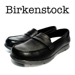 Birkenstock Women's Black Leather Loafers